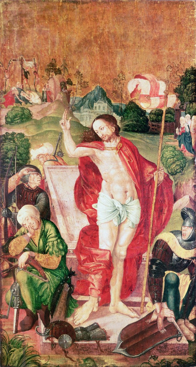 A ressurreição (tempera no painel) de Master M.S.