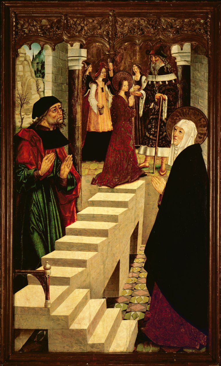 A Apresentação da Virgem Maria no Templo, c.1500 de Master of Budapest