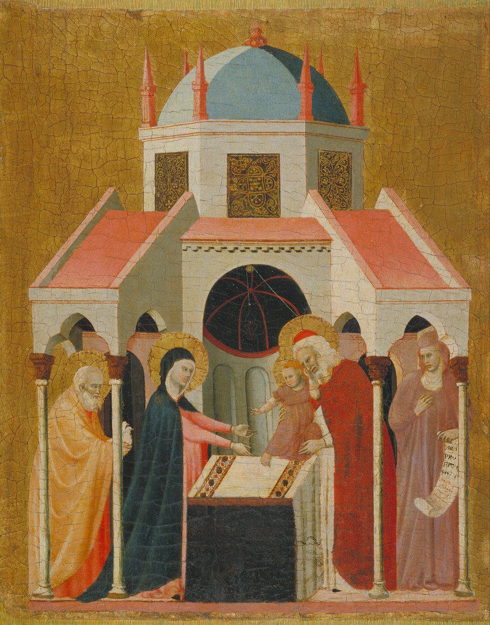 Apresentação de Jesus no templo de Master of Cini the Madonna