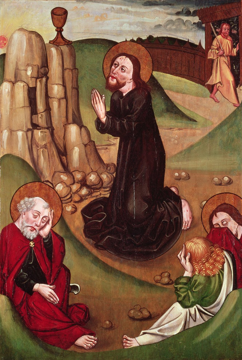 A Agonia no Jardim (tempera no painel) de Master of Janosret