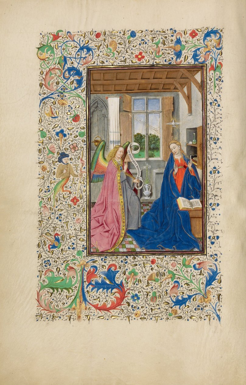 A Anunciação de Master of Llangattock the Hours