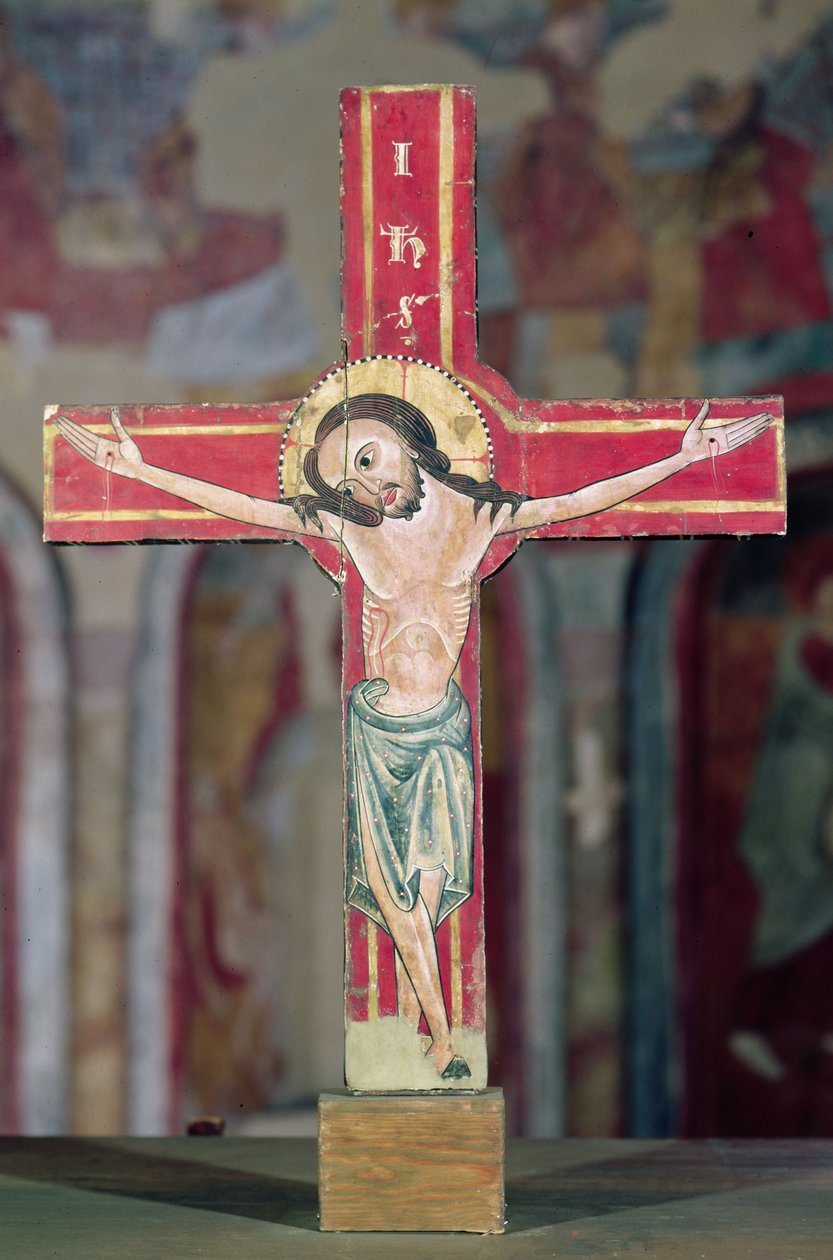 Crucifixo de Llussà (tempera em madeira) de Master of Llussà