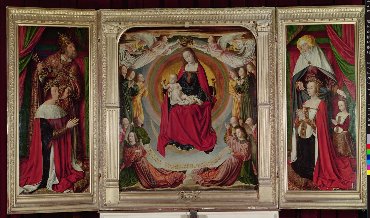 O retábulo de Bourbon, c.1498 de Master of Moulins