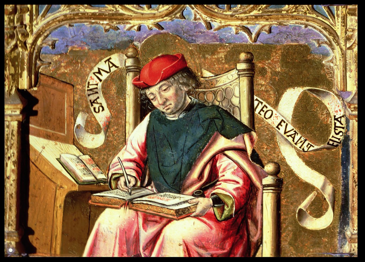 São Mateus: Detalhe do Retábulo de Master of Paredes