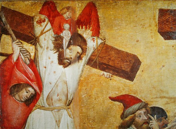 A Crucificação, c.1420 (detalhe) (têmpera sobre madeira) de Master of Raigern