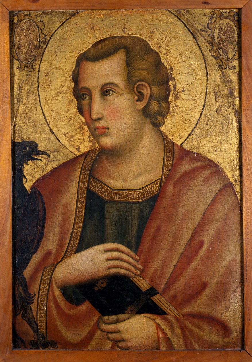 João Evangelista (tempera na madeira) de Master of San Torpe