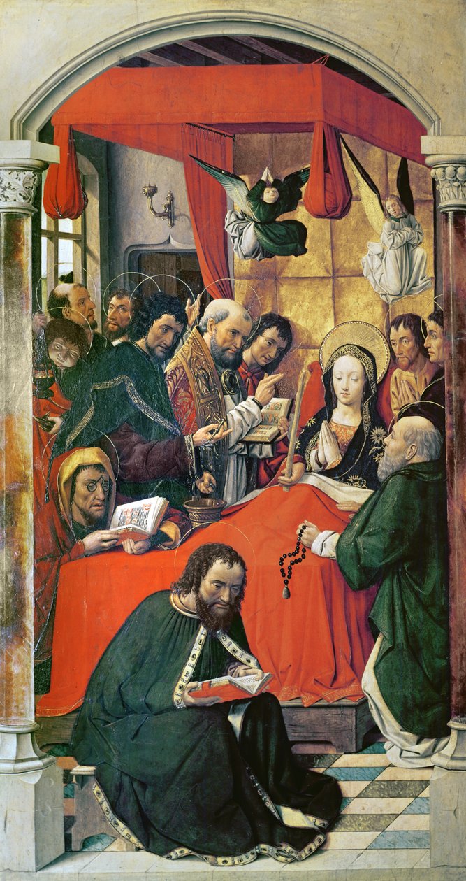 A morte da virgem de Master of Santa Maria del Campo