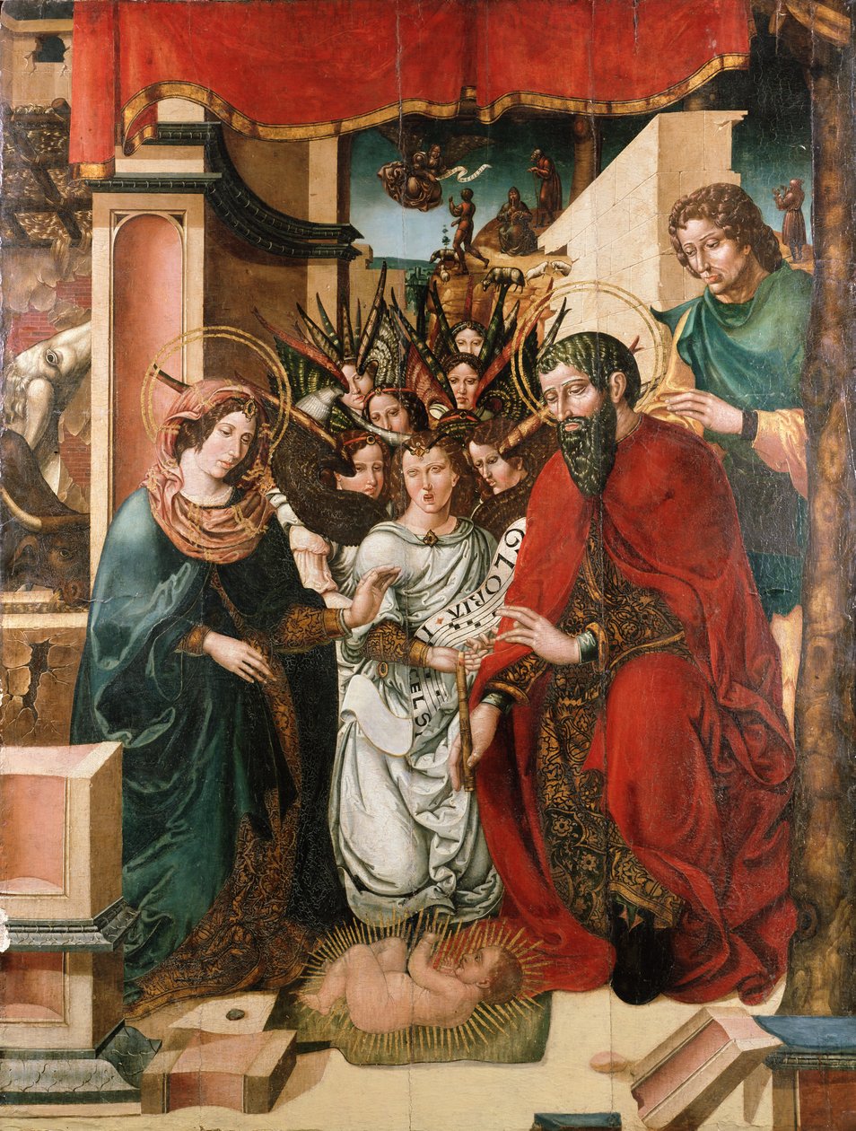 A adoração dos anjos, século XVI de Master of Sigena