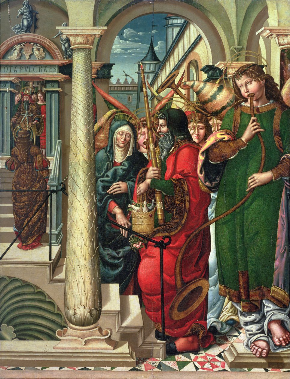 A Apresentação da Virgem no Templo, 1519 (painel) de Master of Sigena
