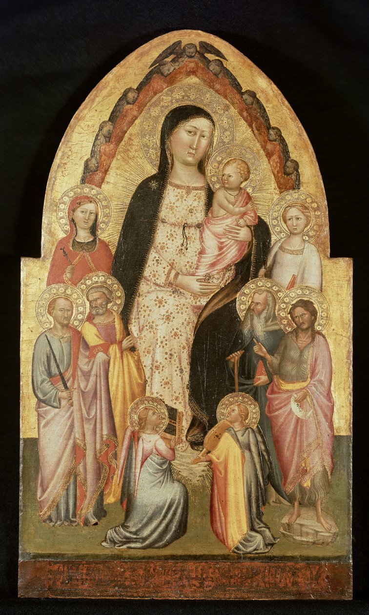 Madonna e criança entronadas de Master of St. Verdiana