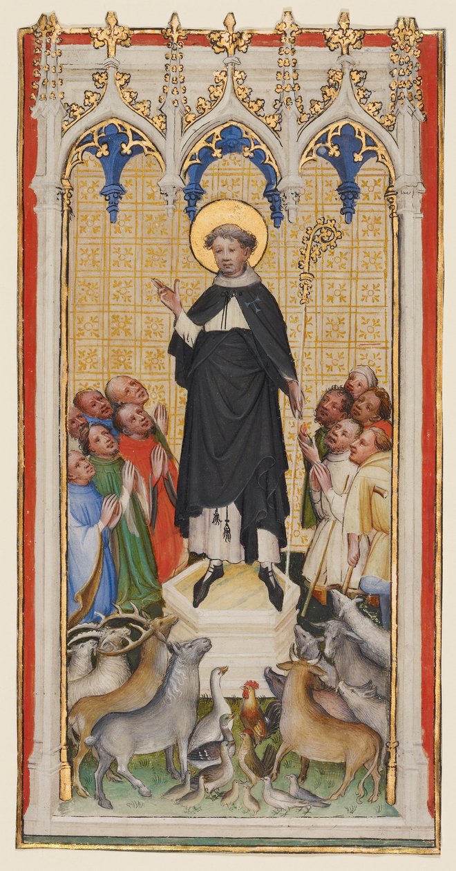 Santo Antônio Abade Abençoando os Animais, os Pobres e os Doentes de Master of St. Veronica