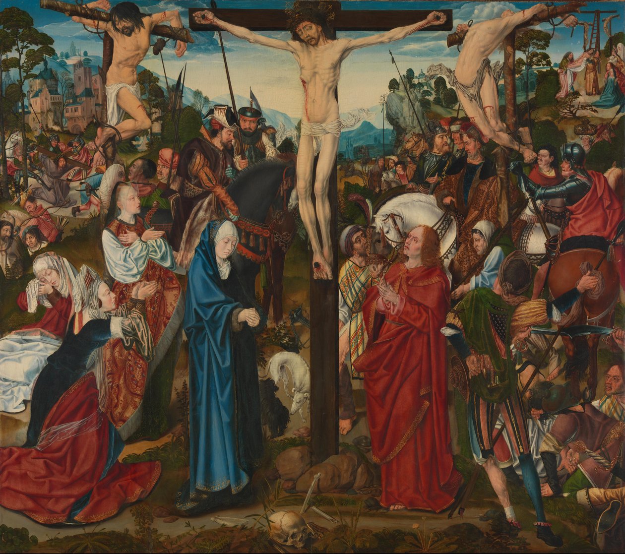 Crucificação de Master of the Aachen Altar de l