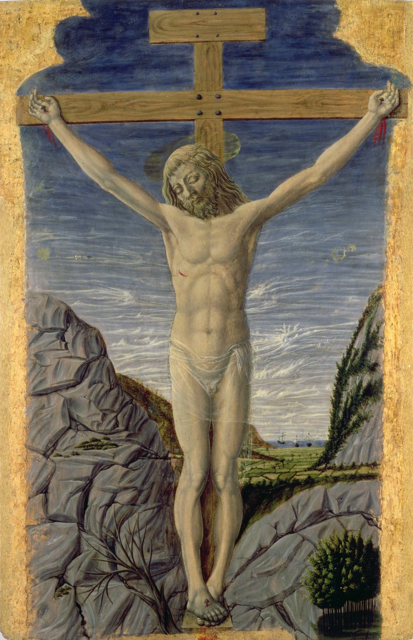 Crucificação (tempera no painel) de Master of the Barberini Panels