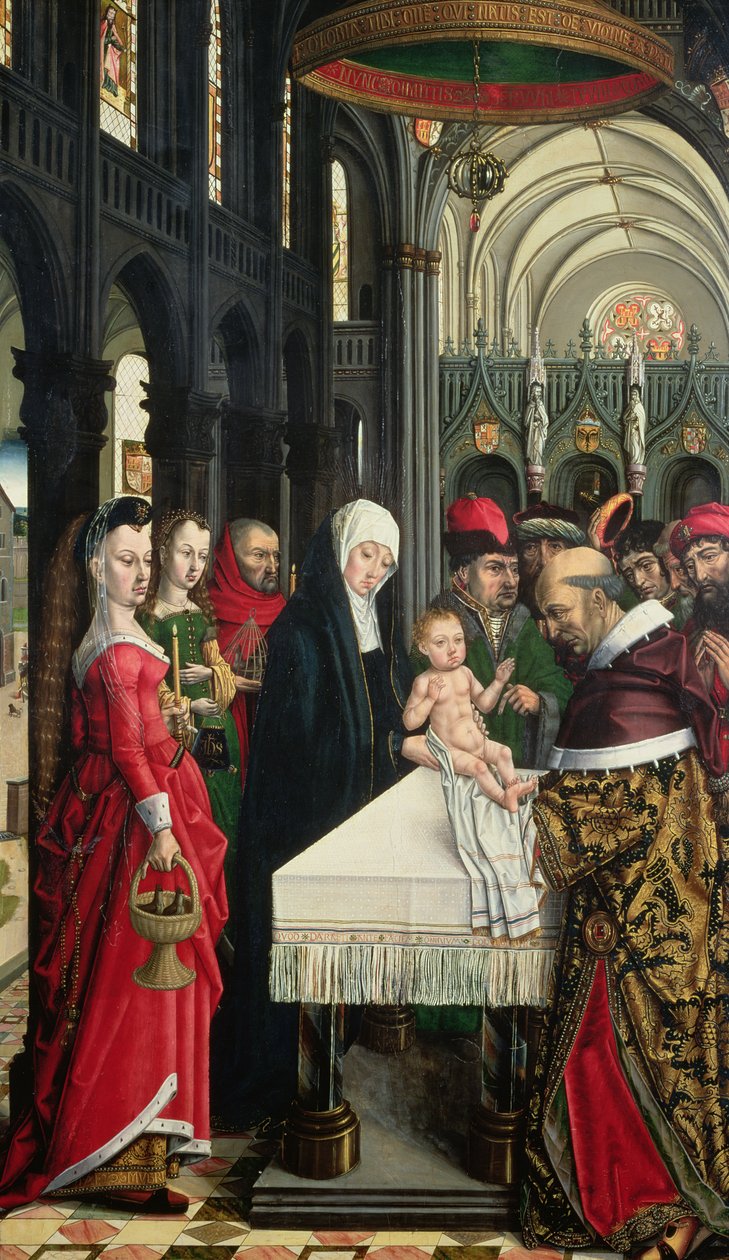 A apresentação no templo, c.1500 de Master of the Catholic Kings Master of the Catholic Kings