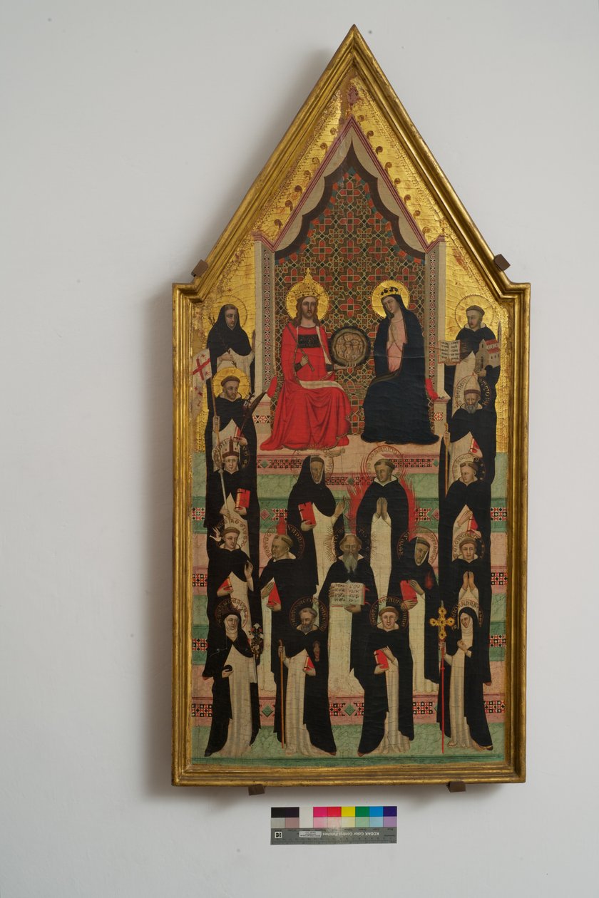 A Virgem, Cristo e 17 Santos (têmpera no painel) de Master of the Dominican Effigies