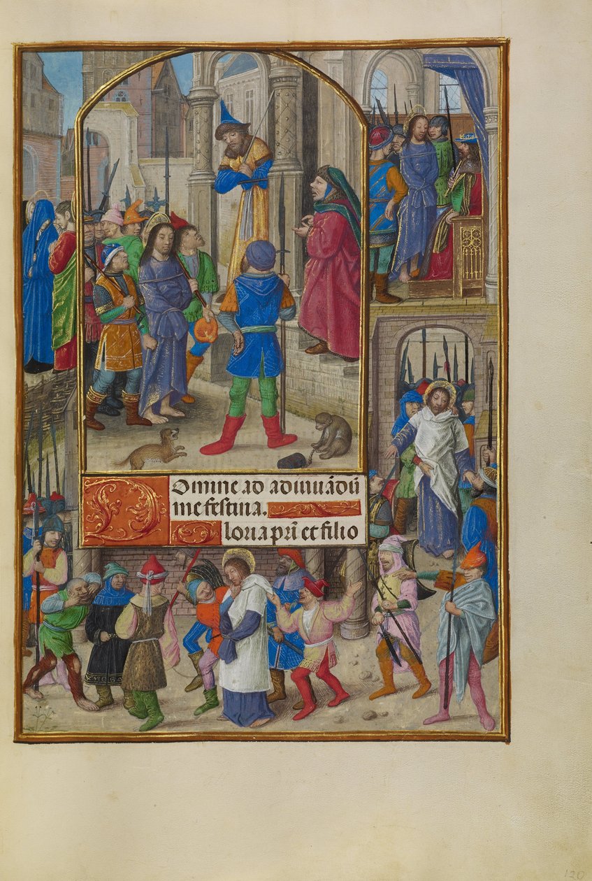 Cristo diante de Caifás de Master of the Dresden Prayer Book
