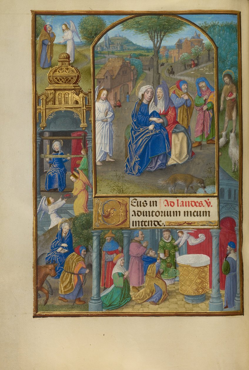 A visitação de Master of the Dresden Prayer Book