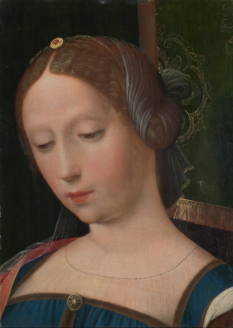 Uma cabeça feminina de Master of the Female Half Lengths