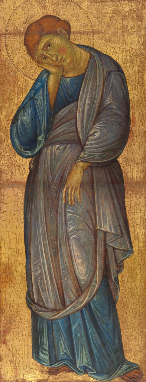O luto São João Evangelista de Master of the Franciscan Crucifixes