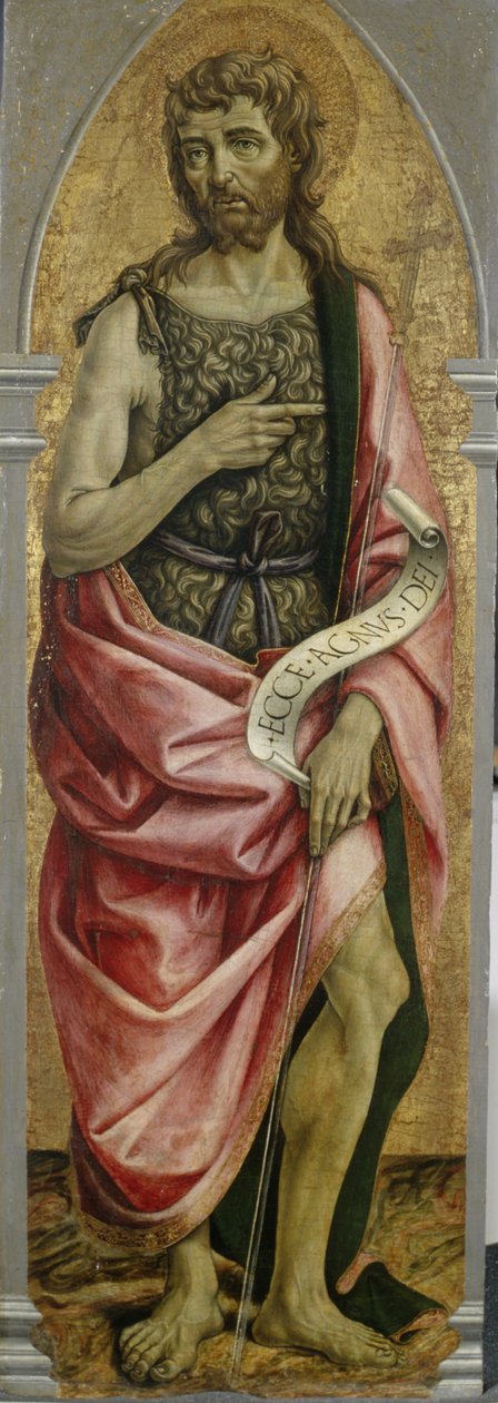 João Batista, c.1480 (têmpera sobre madeira de choupo) de Master of the Gardner Annunciation Master of the Gardner Annunciation