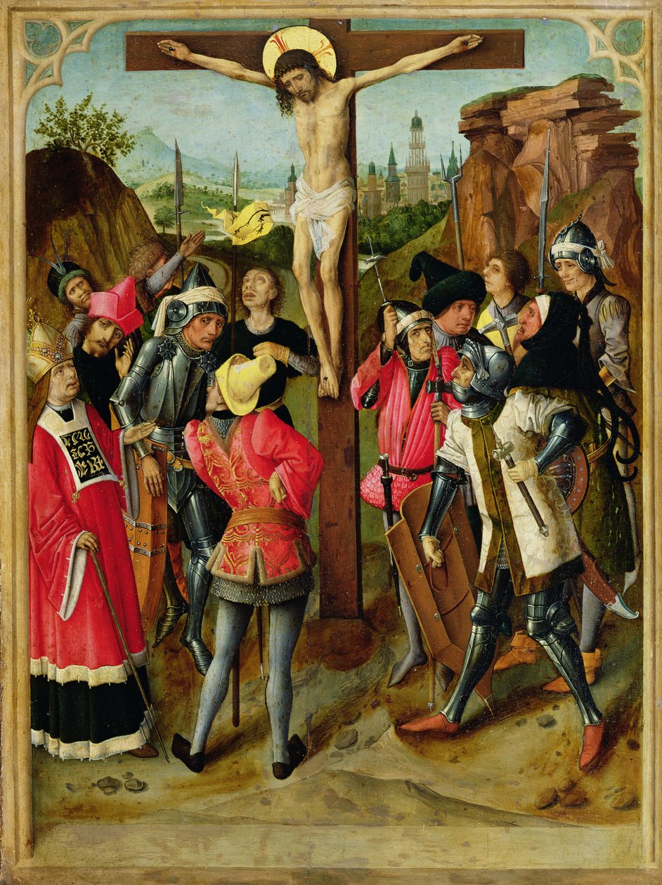 A Crucificação, c.1460-75 de Master of the Gathering of the Manna