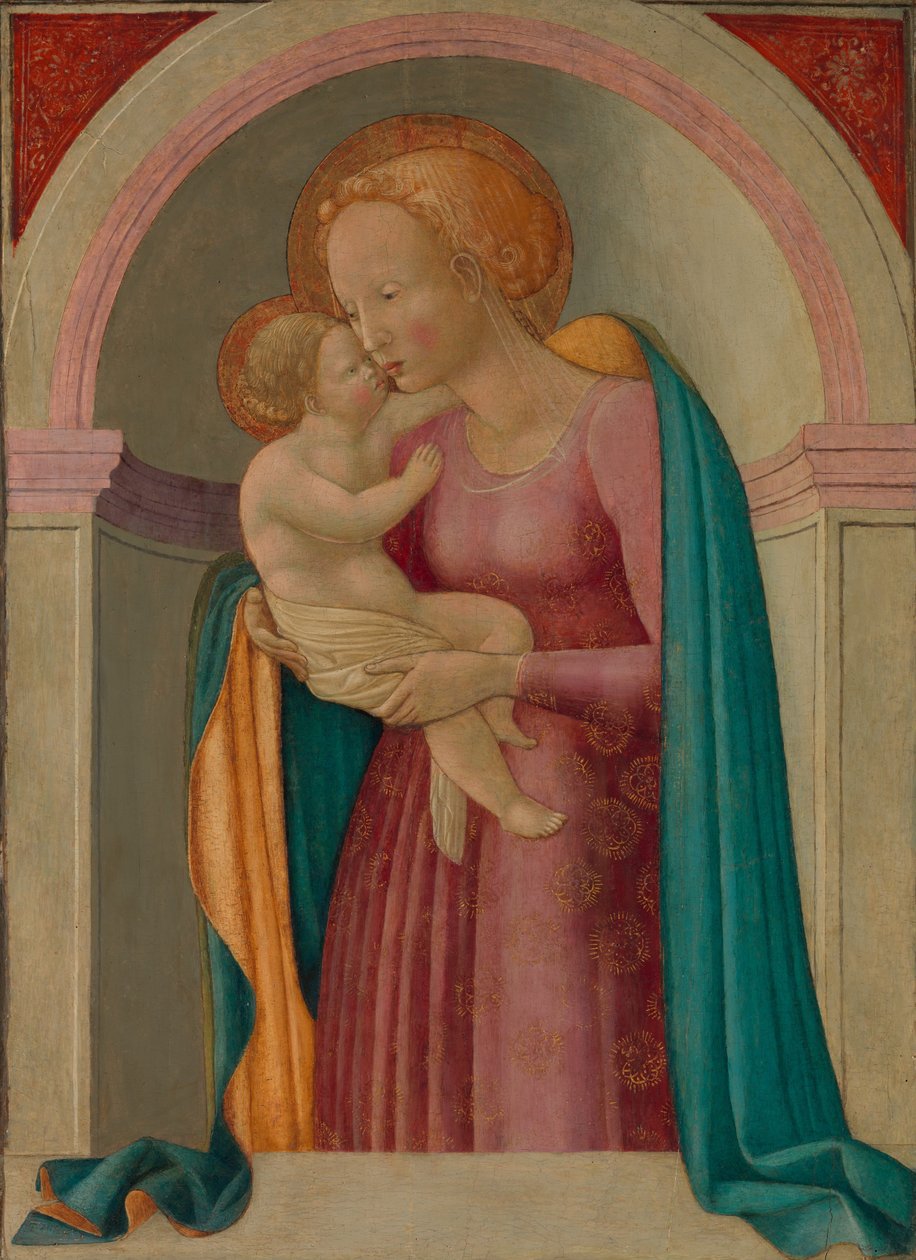 Madonna e Child (tempera e ouro na madeira) de Master of the Lanckoronski Annunciation Master of the Lanckoronski Annunciation