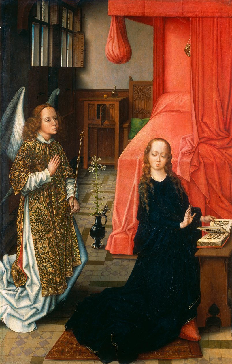 A Anunciação, obra do Mestre da Lenda de Santa Catarina de Master of the Legend of St. Catherine
