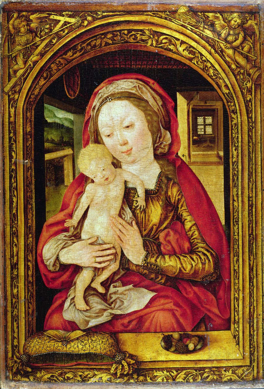 A madonna e a criança de Master of the Mainz Epiphany