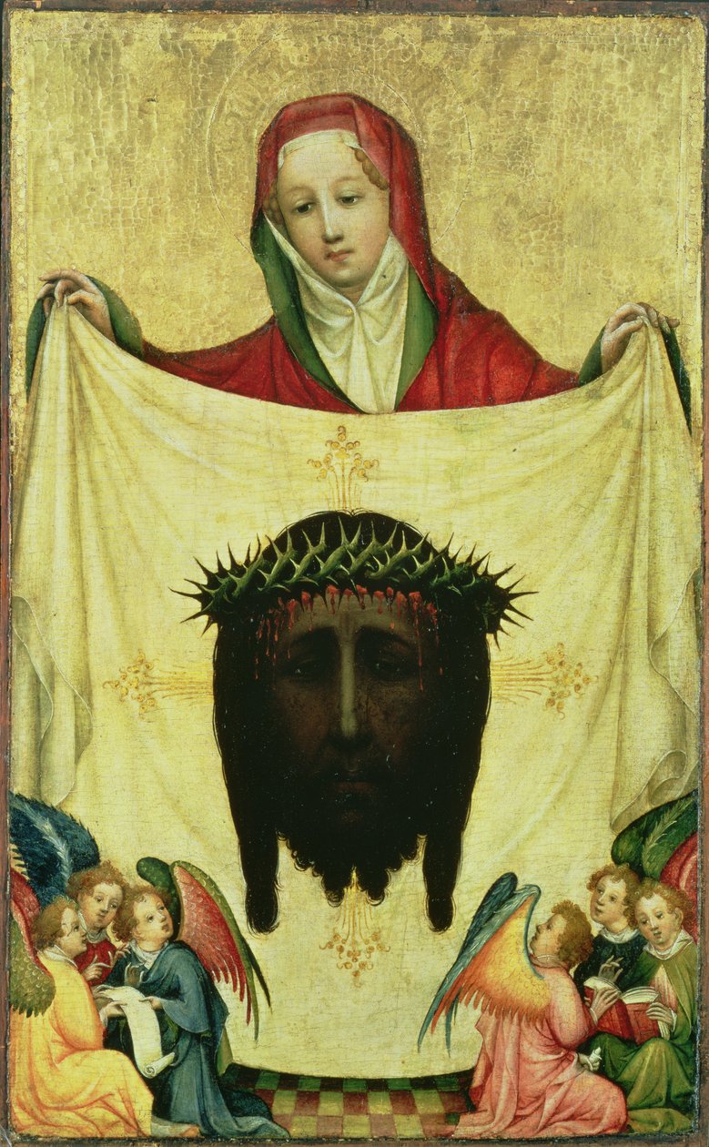 Santa Verônica com o Sudário de Cristo, c.1420 de Master of the Munich St. Veronica
