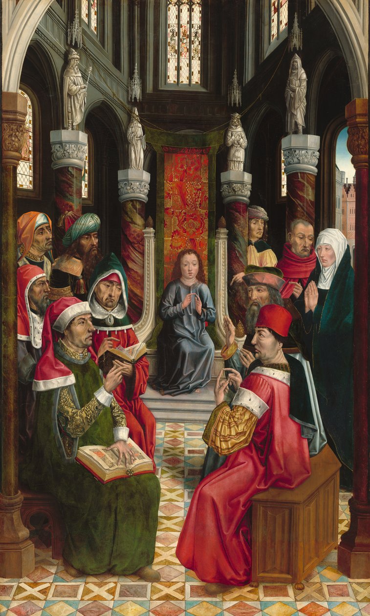 Cristo entre os doutores de Master of the Retablo of