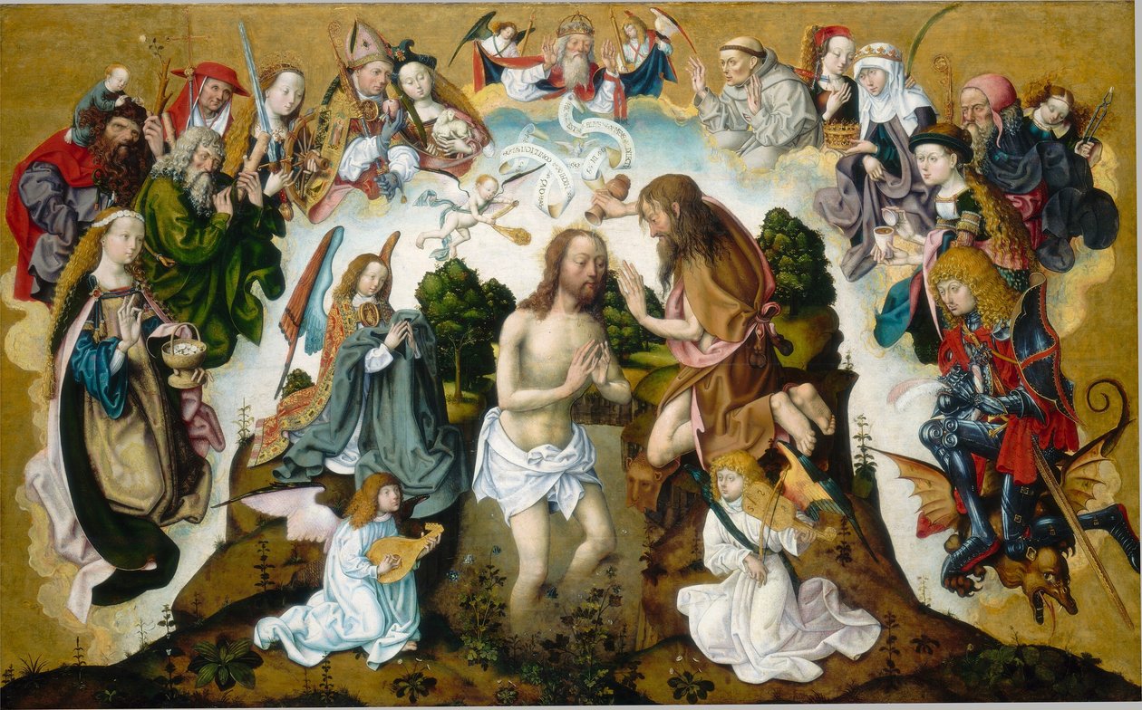 O batismo de Cristo de Master of the Saint Bartholomew Altarpiece