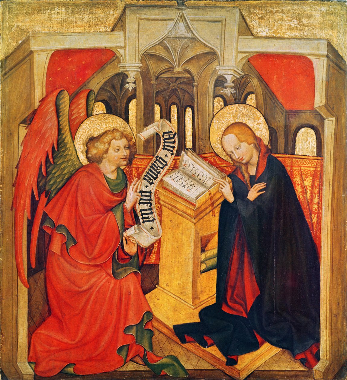 A Anunciação, c.1430-50 (tempera no painel) de Master of the St. James Altarpiece