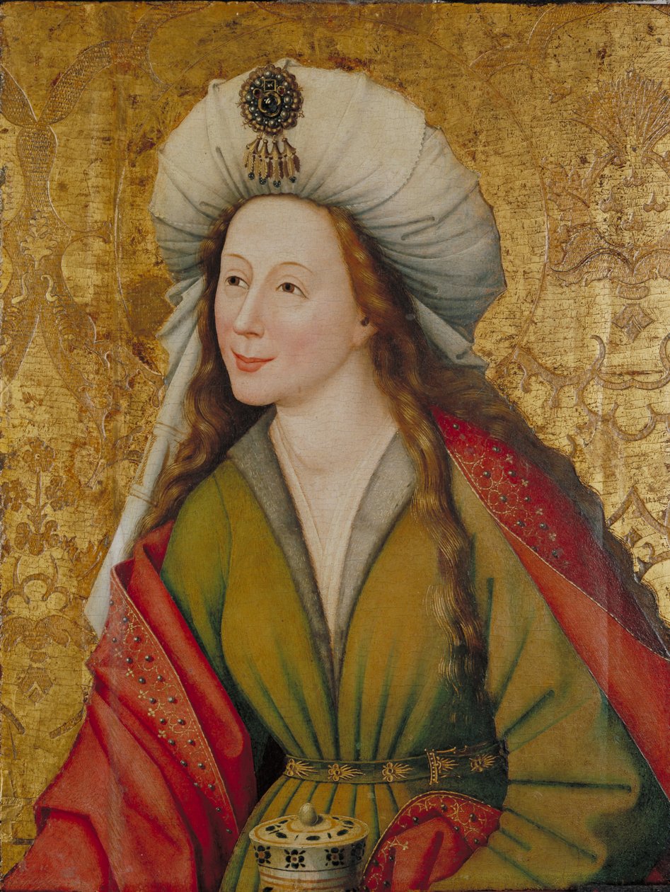 Santa Maria Madalena, c.1450 (óleo sobre linho afixado no painel) de Master of the Sterzing Altarpiece
