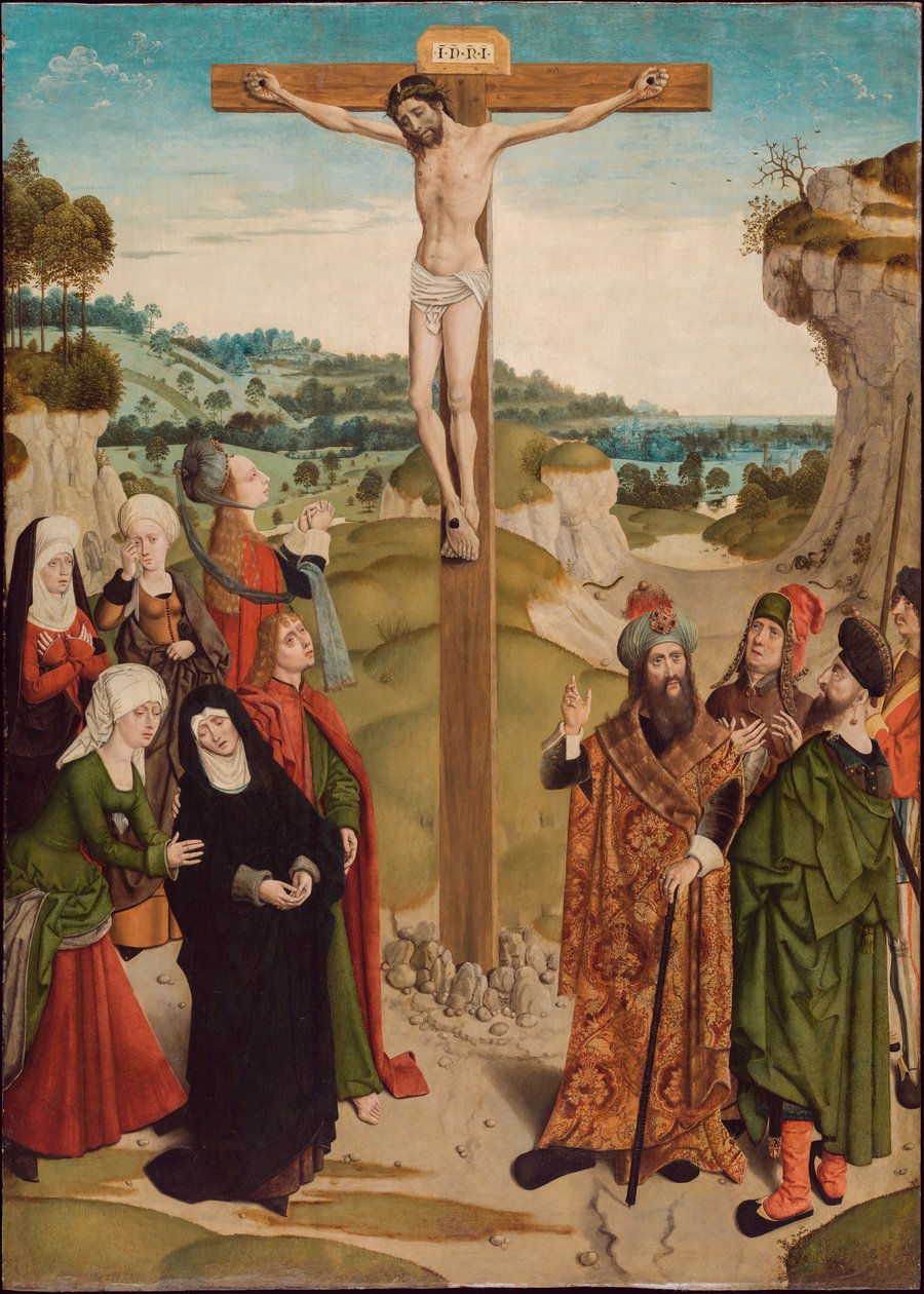 Crucificação, c.1485 (têmpera no painel) de Master of the Tiburtine Sibyl