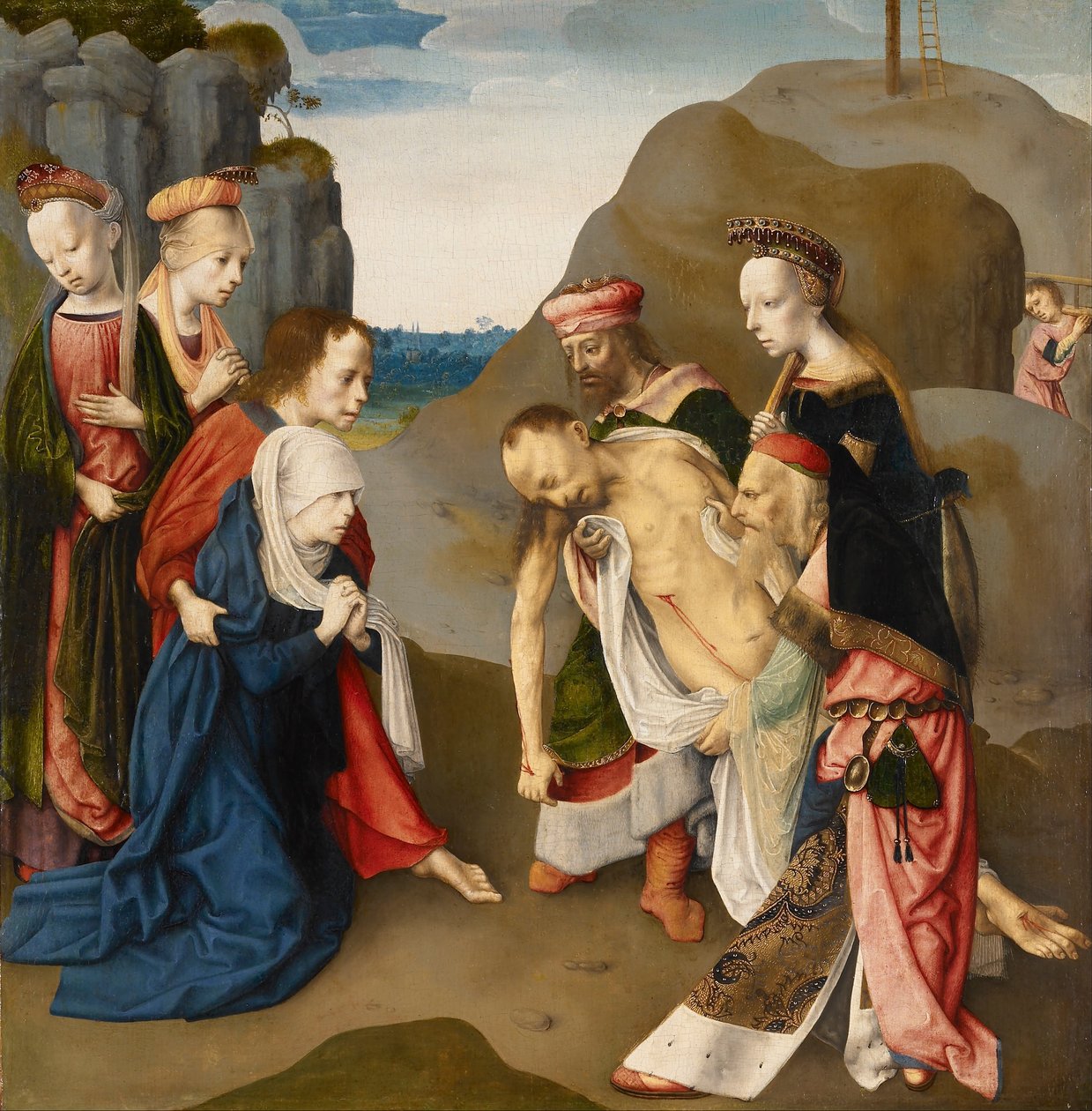 Lamentação sobre o Cristo morto de Master of the Virgo Inter Virgines