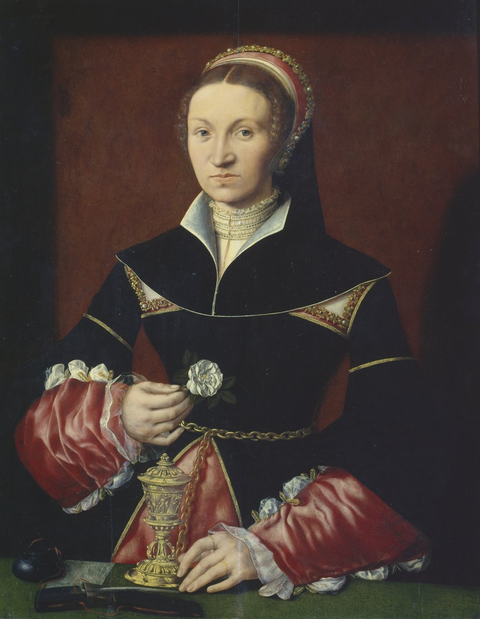 Retrato de uma senhora, 1536 de Master A.W.