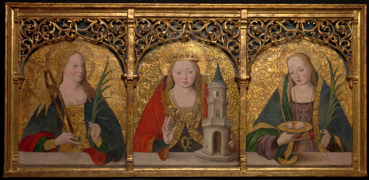 Santos Apollonia, Barbara e Agatha, 14901500. de Master Alejo