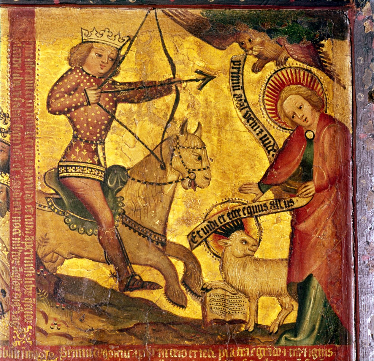 O Primeiro Cavaleiro, identificado com o imperador romano Caio AD37-41, século XIV-XV de Master Bertram of Hamburg