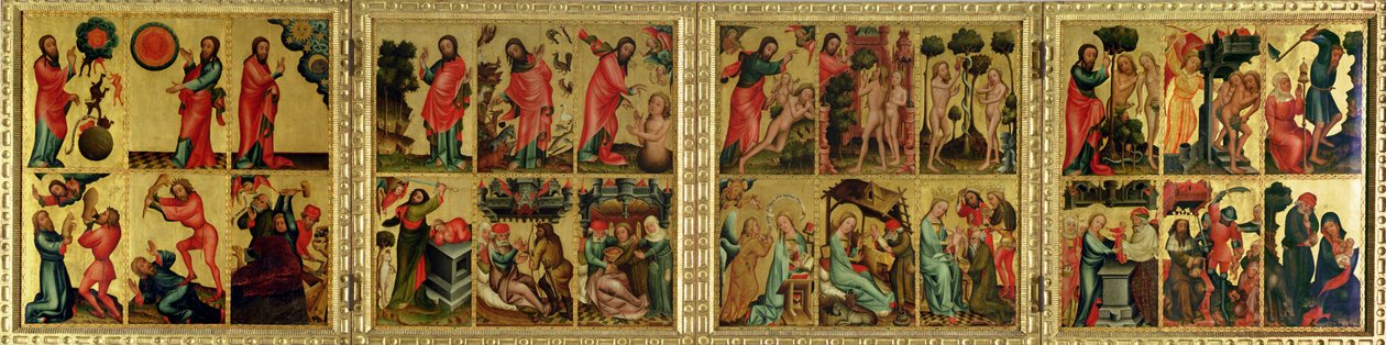 Altar alto de São Pedro em Hamburgo, o Altar de Grabower (têmpera no painel) de Master Bertram of Minden