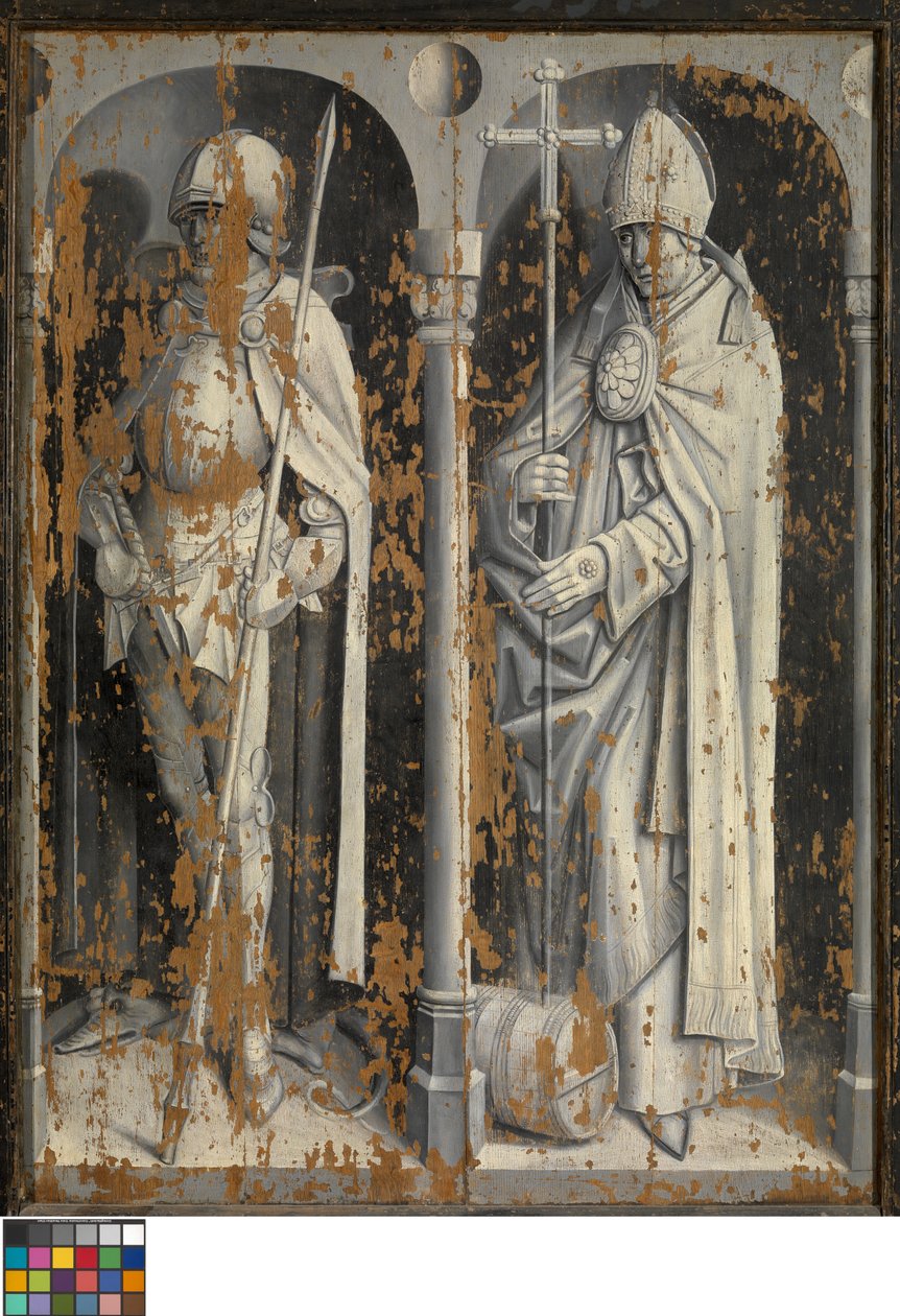 Exterior da Lenda de São Jorge, c.1500-10 (óleo sobre painel) de Master Bruges