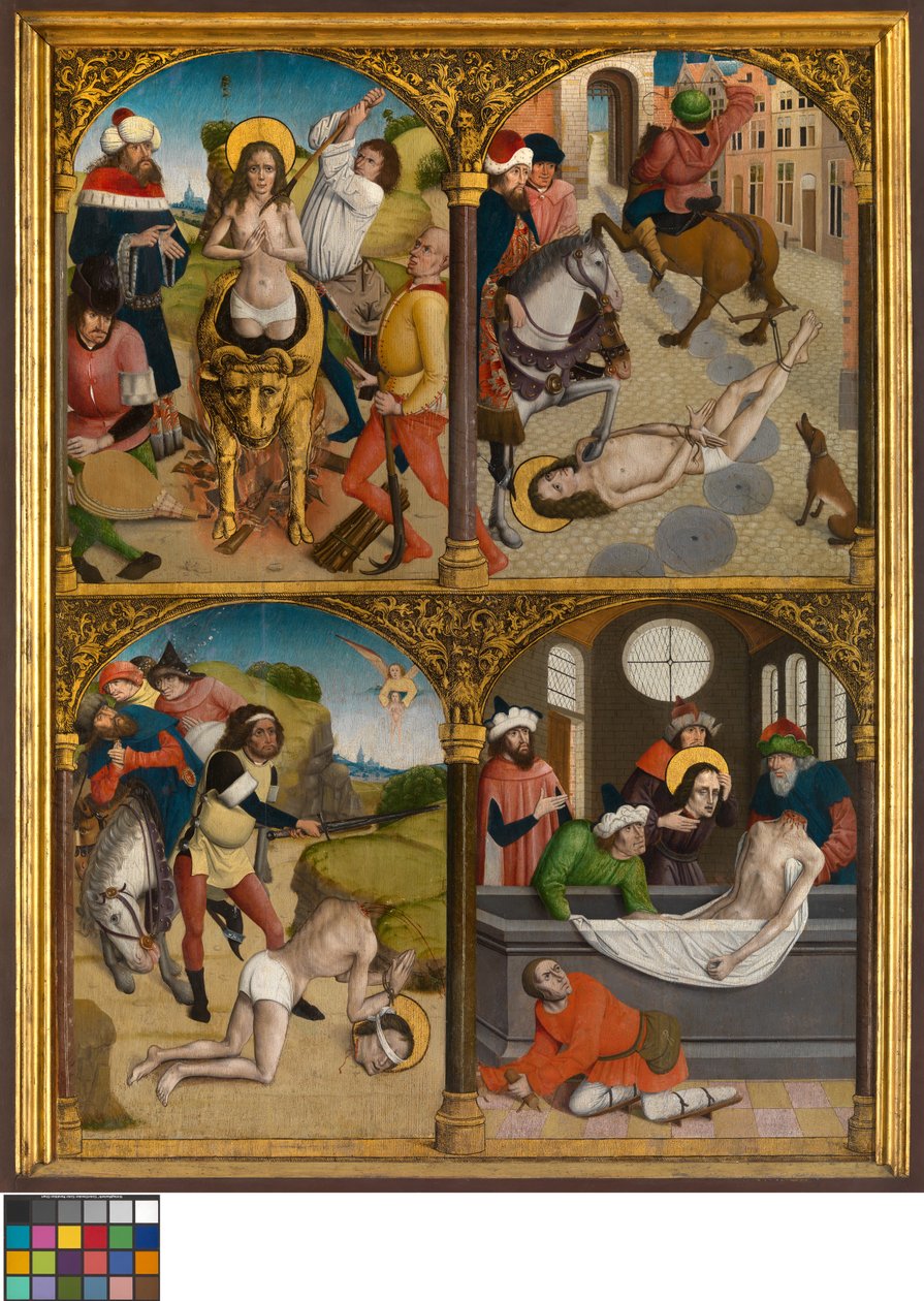 The Legend of St. George, c.1500-10 (óleo sobre painel) de Master Bruges