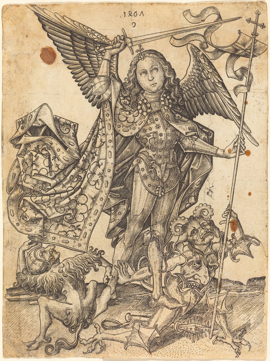 São Miguel derrotando os demônios de Master E.S.