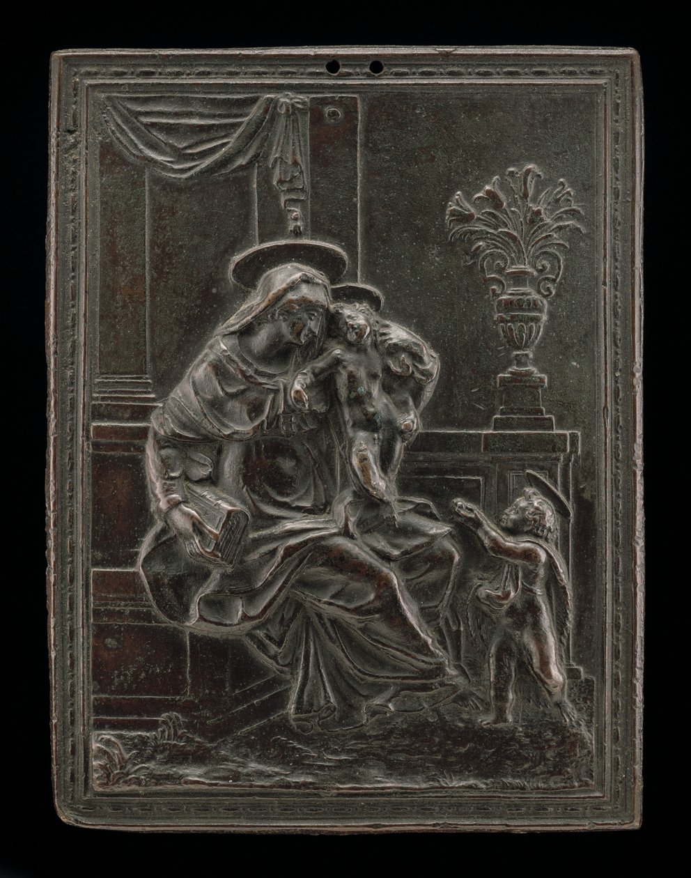 Madonna e Child com São João Baptista, provavelmente c. 1600. de Master F.D.