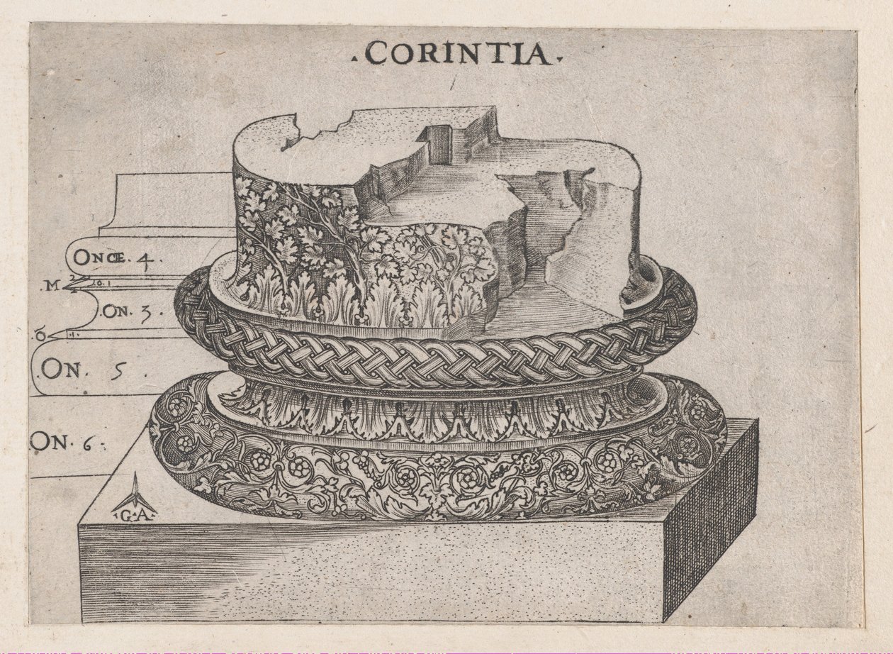 Speculum Romanae Magnificentiae: Base de Corinto, ca. 1537., ca. 1537. de Master GA