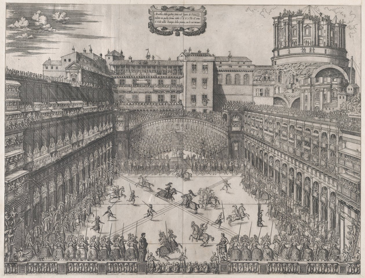 Espelho da magnificência romana: Torneio do Vaticano, 1565., 1565 de Master HCB