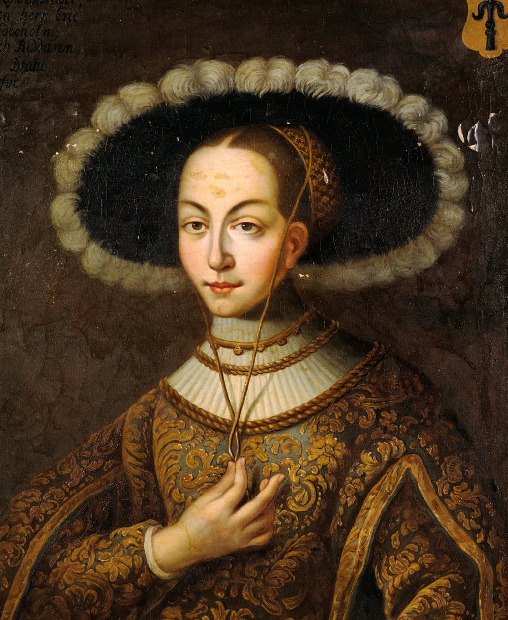 Retrato de Margareta Eriksdotter Vasa 1497-1536, irmã do rei Gustavo I da Suécia. de Master Hillebrandt