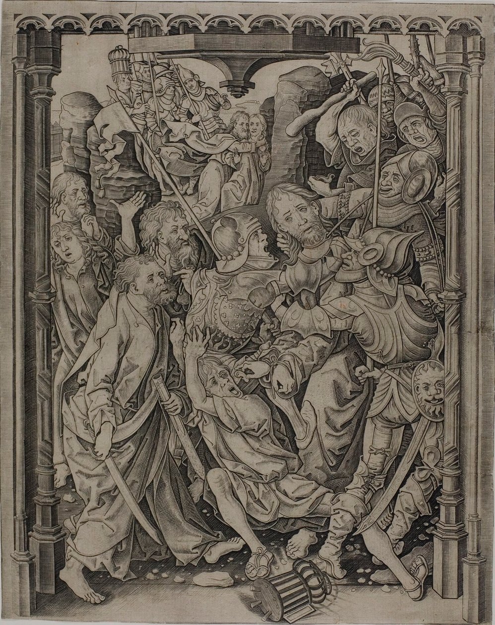 Cristo levado cativo de Master I.A.M. of Zwolle