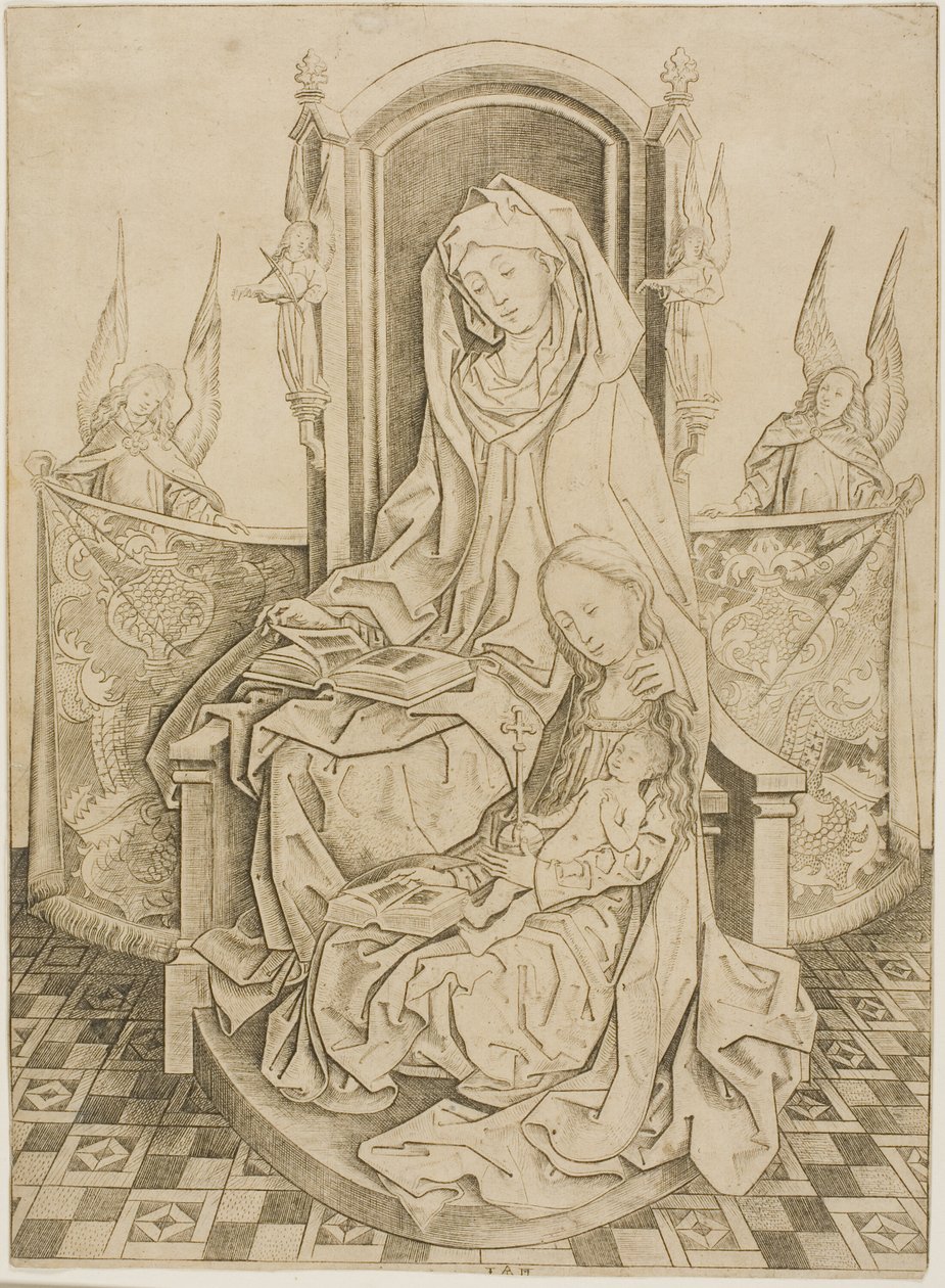 Santa Ana, a Virgem e o Menino de Master I.A.M. of Zwolle