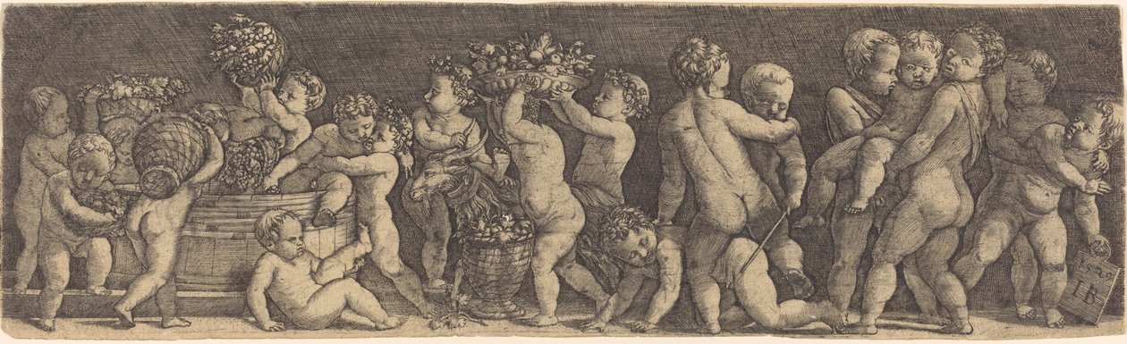 Crianças colhendo uvas de Master IB after Raphael