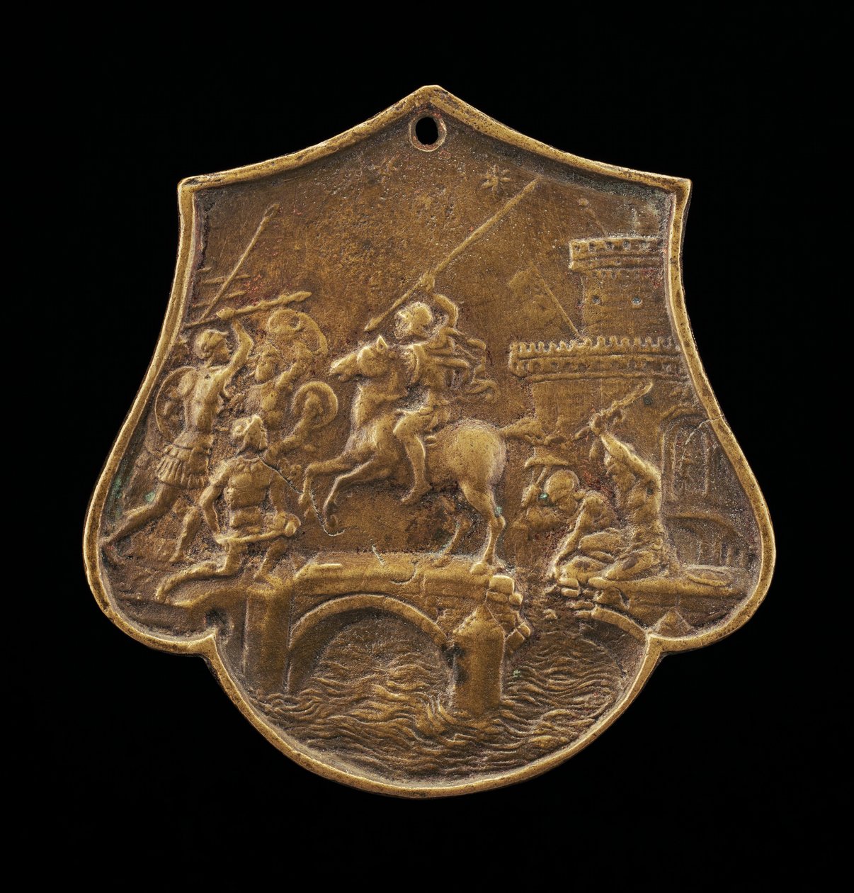 Horatius Cocles Defendendo a Ponte, segunda metade do século XV. de Master IO.FF.